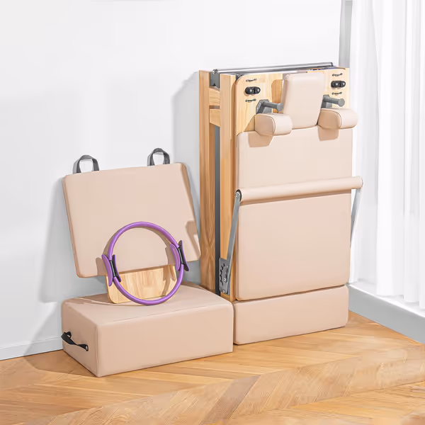 Oak Wood Foldable Pilates Reformer